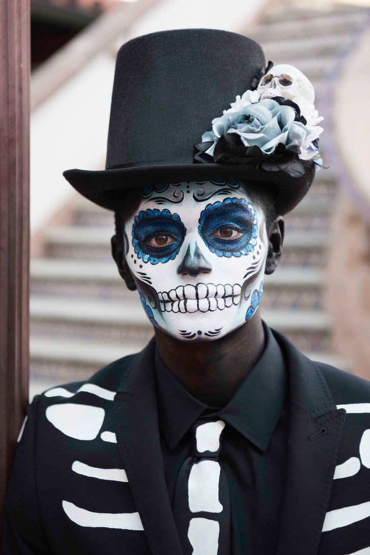 Day Of The Dead Outfit Men, Dia De Los Muertos Makeup Ideas For Men, Dia De Los Muertos Wedding Ideas, Mexican Halloween Costume, Skeleton Face Paint, Halloween Makeup Sugar Skull, Mexican Halloween, Halloweenský Makeup, Dead Makeup