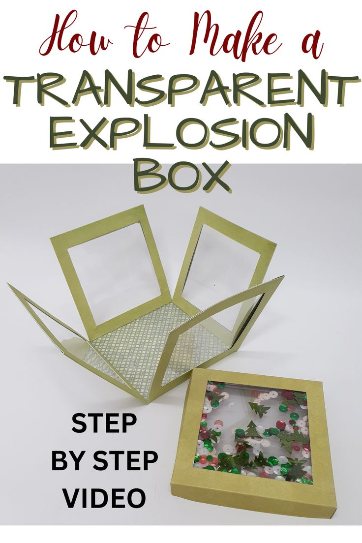 an open box with the words how to make a transparente explosion box