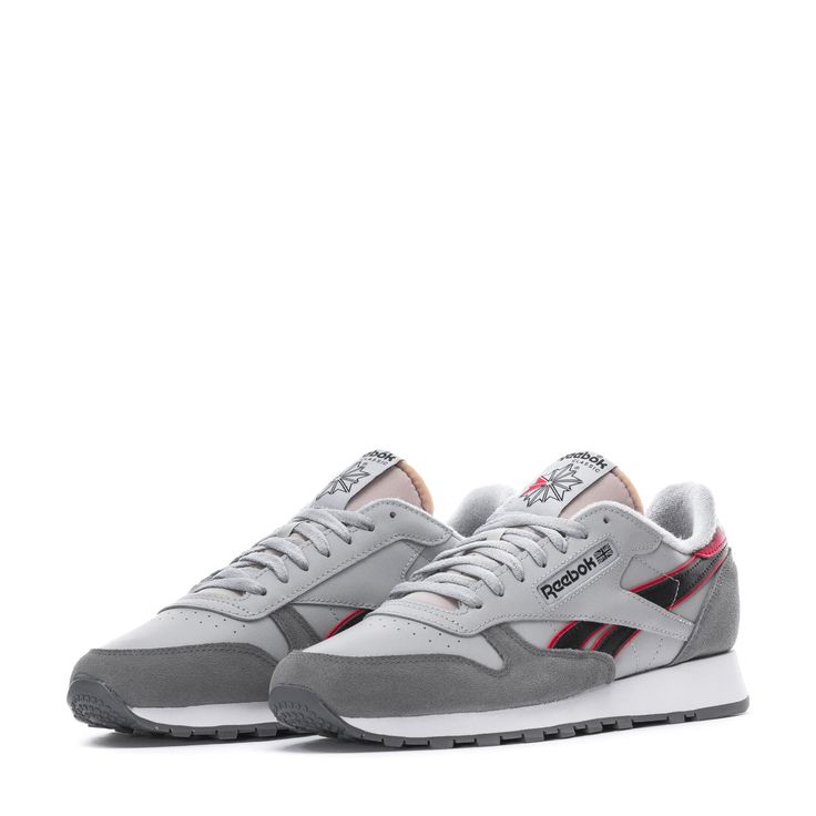 This Reebok Classic Leather is the most stylish and timeless sneaker to hit shelves. Featuring lightweight cushioning and a low-cut design, this casual men's sneaker is perfect for all-day wearing and versatile styling. Dress this sneaker up in slacks, or dress them down with sweatpants and a fitted tee. Soft leather upper. Removable sockliner accommodates orthotics. Die-cut EVA midsole for lightweight cushioning. High abrasion rubber gum outsole for durability. Imported. Sell Shoes, Reebok Classic Leather, Wide Width Shoes, Fitted Tee, Reebok Classic, Backpack Sport, Classic Leather, Cut Design, Work Boots