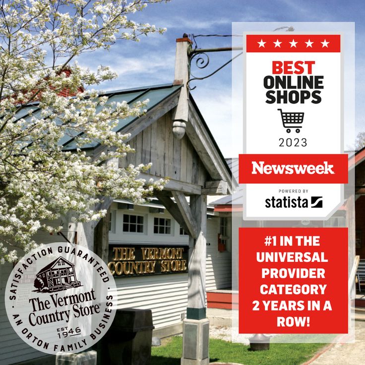 the vermont country store has been named best online shops 2013 in the newsweak