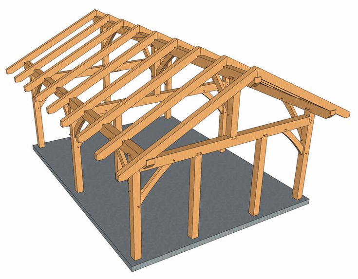 an image of a wooden structure that is being built