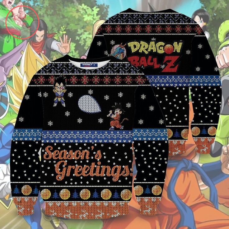 Dragonball Z Christmas Unisex Wool Sweater available in T-shirt, hoodie, tank top, longsleeve, multi color and size S M L XL XXL 3XL 4XL 5XL. Shipping from the US. Easy 30 day return policy - Shop now! 6.1-ounce, 100% cotton .Double-needle neck, sleeves and hem; Roomy Unisex Fit. Ash is 99% cotton, 1% poly; Sport Grey is 90% cotton, 10% poly; Dark Heather is 50% cotton, 50% polyester .Decoration type: Digital Print. Made by Gildan Casual Black Christmas Hoodie, Christmas Long Sleeve Sweatshirt For Streetwear, Christmas Streetwear Long Sleeve Sweater, Christmas Long Sleeve Streetwear Sweater, Christmas Long Sleeve Sweater For Streetwear, Casual Black Christmas Sweatshirt, Casual Winter Sweatshirt With Sublimation Print, Winter Long Sleeve Tops With Sublimation Print, Long Sleeve Tops With Sublimation Print For Winter