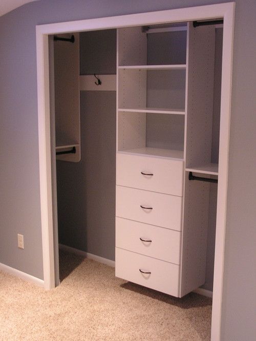 the closet is empty and ready to be used for storing items or other things in