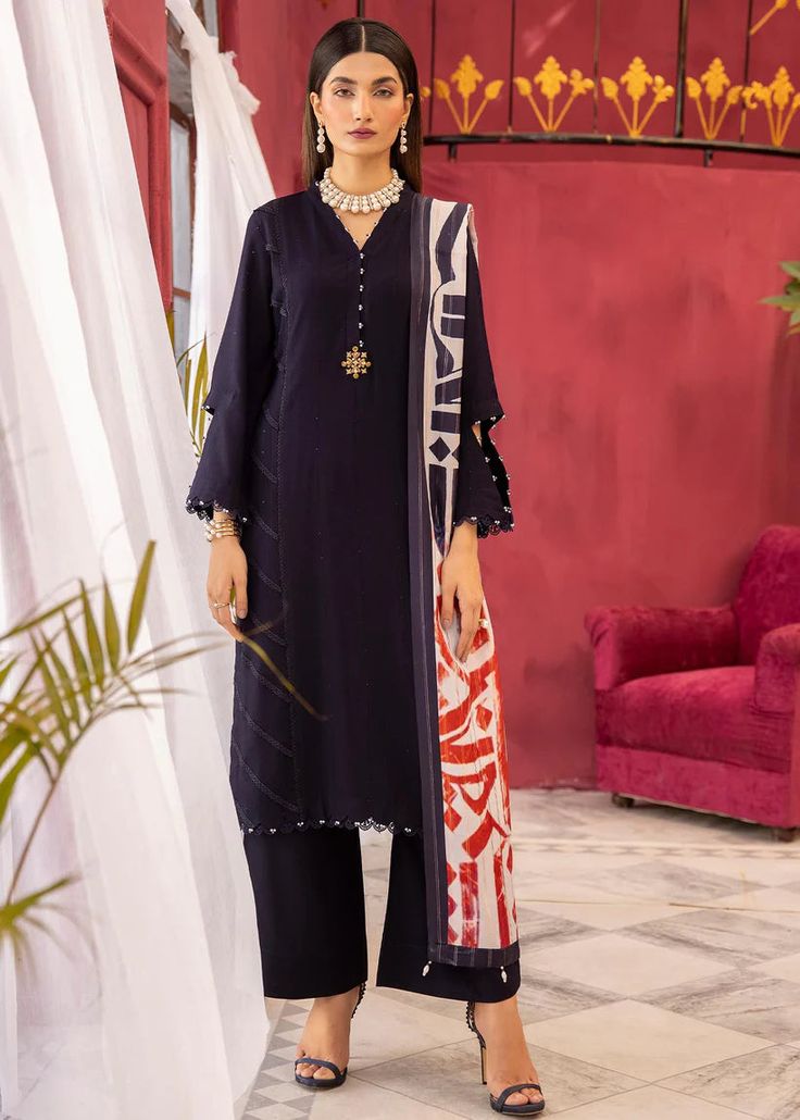 Pakistani apparel black for women Formal Long Sleeve Palazzo Set With Naqshi Embroidery, Formal Long Sleeve Palazzo Set With Naqshi Detail, Formal Long Sleeve Palazzo Set With Naqshi, Formal Fitted Cambric Lawn Suit, Black Formal Suits For Eid, Unstitched Black Suits For Eid, Black Dabka Suits For Eid, Black Palazzo Set With Resham Embroidery For Formal Occasions, Black Formal Palazzo Set With Resham Embroidery