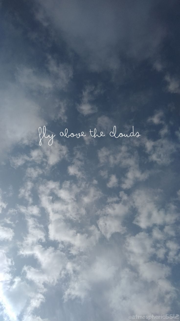 the words if we have the clouds are written in cursive writing on a cloudy sky