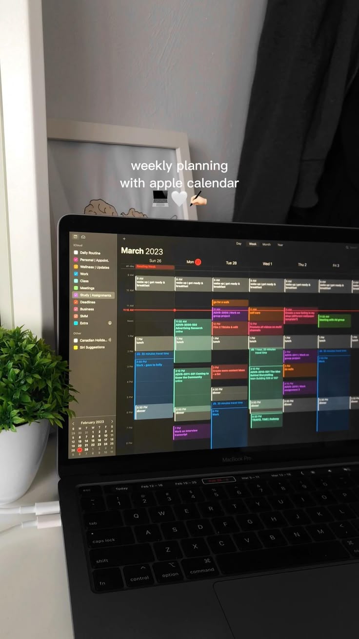 Weekly planning | apple calendar | Google cal Google Calendar Aesthetic, Focus On Work, Apple Calendar, Calendar Aesthetic, Study Apps, Calendar App, Calendar Organization, Digital Organization, Academic Motivation