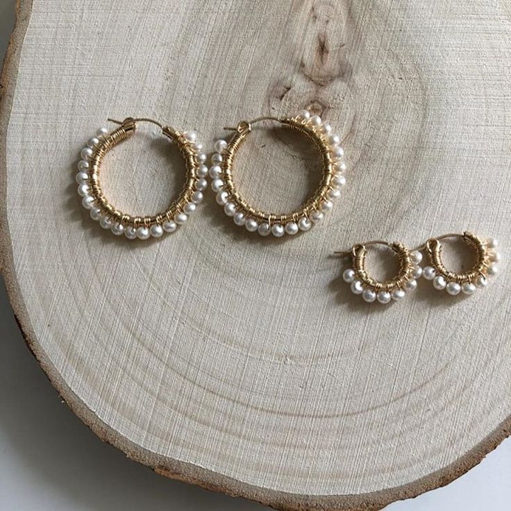 Large hoop 14k GF Pearl earrings Available in my Etsy shop now #pearljewelry #hoopearring #kalamajewelry #daintyjewelry… White 14k Gold Filled Hoop Earrings, Delicate White Hoop Earrings With Pearl Drop, Dainty White Pearl Hoop Earrings, Handmade White 14k Gold Filled Hoop Earrings, Handmade 14k Gold Filled White Hoop Earrings, White Pearl Drop Hoop Earrings In 14k Gold, White Pearl Minimalist Hoop Earrings, Dainty Gold Hoop Pearl Earrings, Elegant Pearl Wire Wrapped Hoop Earrings