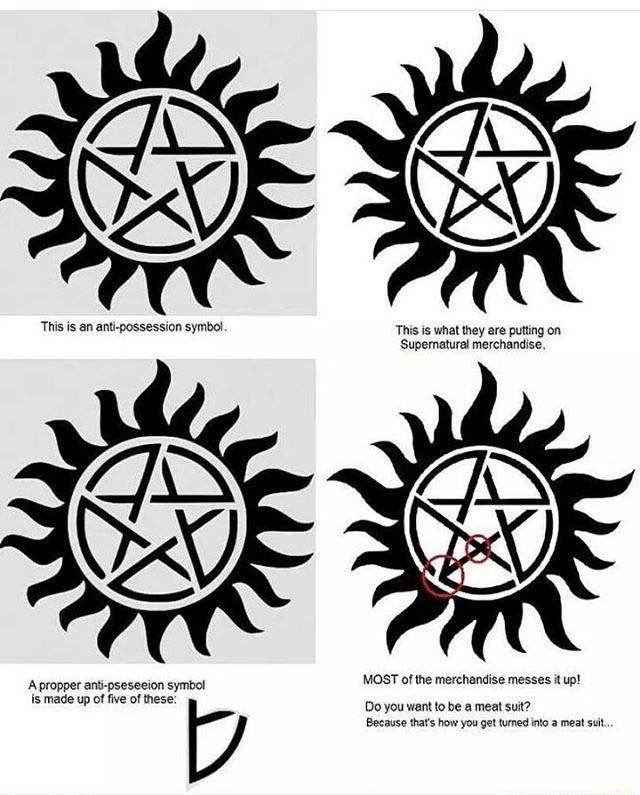 four different types of sun and pentagrams with the same symbol in each one