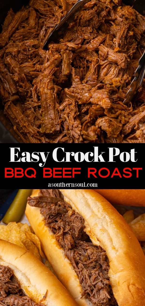 easy crock pot bbq beef roast is the perfect side dish for any meal