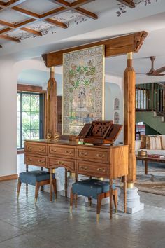 a living room filled with lots of furniture