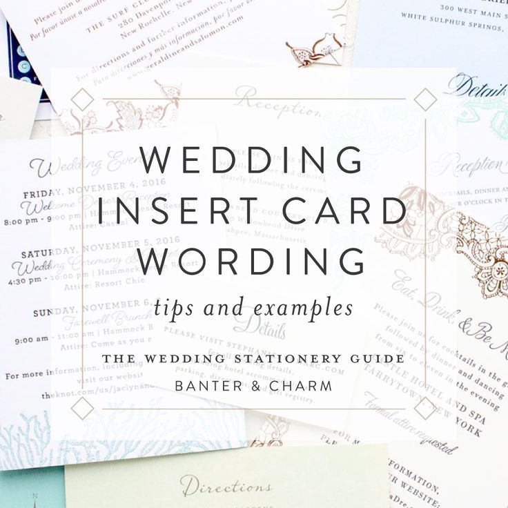 wedding insert card wording tips and examples the wedding stationery guide banter & charm