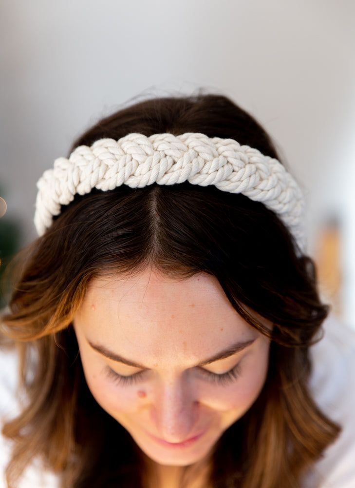 This braided rope headband is the perfect accessory for any outfit from casual to cocktail. Made from cotton rope and attached to a velvet headband, this piece is comfortable enough for everyday wear. As a person who frequently gets headaches from wearing headbands, these pass the test! Each piece is hand made so colors and size may vary slightly. Wearing Headbands, Rope Braid, Velvet Headband, Braided Rope, Braided Headband, The Test, Cotton Rope, Hand Made, Everyday Wear