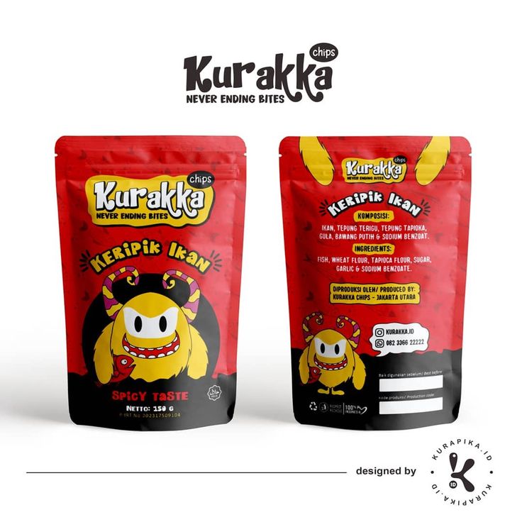 two bags of kerurlia krautka are shown next to each other