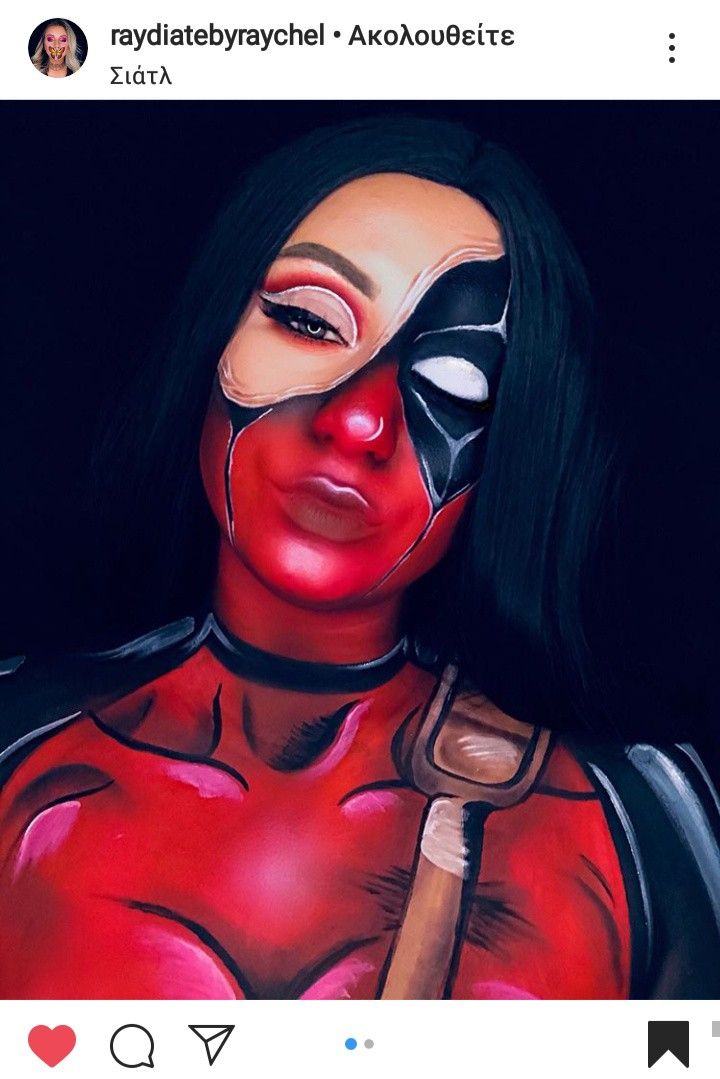 Deadpool Face Paint, Deadpool Makeup, Deadpool Halloween, Halloween Makeup Costume, Deadpool Face, Halloween Beauty, Halloween Eye Makeup, Halloween Eyes, Dope Makeup