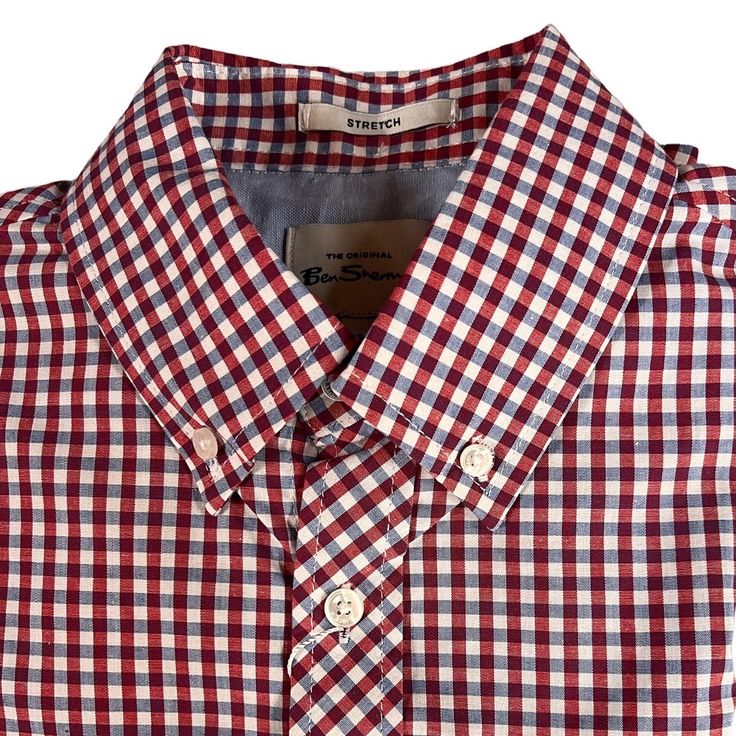 Nwt Ben Sherman Mod Fit. Red Checkered Button Down. Size Small Mens Plaid Top With Button Closure For Business Casual, Collared Burgundy Top With Button Closure, Burgundy Collared Top With Button Closure, Red Shirt With Button Closure For Fall, Classic Red Tops With Snap Buttons, Red Button Closure Shirt For Fall, Classic Burgundy Collared Shirt, Red Shirt With Button Cuffs For Spring, Red Button-up Top With Buttons