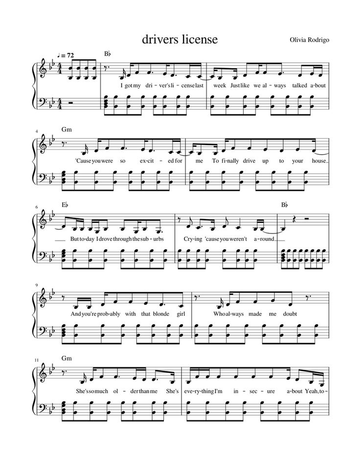 Download and print in PDF or MIDI free sheet music for Driver's License by Olivia Rodrigo arranged by VeeraMatilda for Piano (Solo) Trumpet Sheet Music Pop Songs, Pop Songs Flute Sheet Music, Piano Sheet Music Olivia Rodrigo, Violin Pop Sheet Music, Easy Pop Piano Sheet Music, Piano Sheet Music Letters Pop Songs, Clarinet Sheet Music Pop Songs, Olivia Rodrigo Piano Notes, Olivia Rodrigo Piano Sheet Music