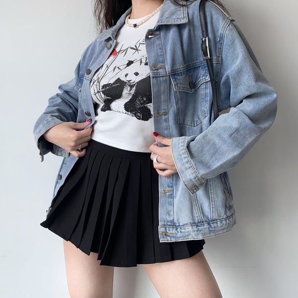 Silhouette Denim Jacket Denim Jacket Grunge, Sweatshirt Women Casual, Ladies Short Jackets, Streetwear Jackets, Long Sleeve Wrap Top, Shiny Pants, Bodycon Dresses Casual, Blouse Jeans, Crop Top Blouse