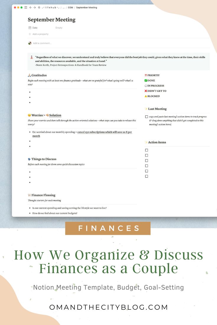 an email form with the words how we organize & discuss finance as a couple on it