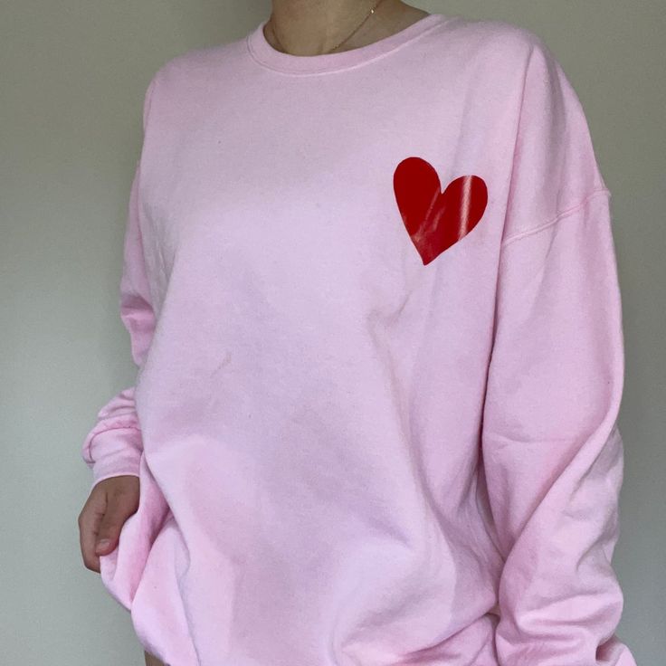 cotton/poly light pink crewneck with vinyl design. unisex adult sizing. these are made to order! please allow 2-4 weeks for shipment ᵕ̈ model is 5'5, usually a size small & wearing a size xlarge. Basic Pink Sweatshirt For Fall, Basic Pink Cotton Sweatshirt, Pink Basic Sweatshirt With Relaxed Fit, Pink Relaxed Fit Basic Sweatshirt, Pink Long Sleeve Sweatshirt With Graphic Print, Basic Pink T-shirt For Fall, Trendy Pink Crew Neck Sweatshirt, Trendy Pink Crew Sweatshirt, Basic Pink Long Sleeve Sweatshirt