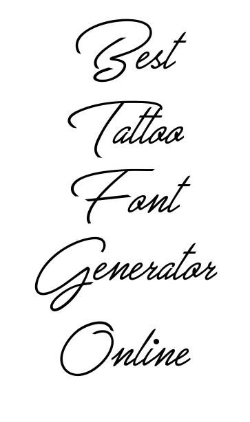 the words best tattoo font generator online written in cursive handwriting on white paper