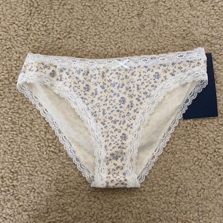 Soft Cotton Undies With An Lace Trim And A Floral Eyelet Pattern. All Intimates Are Final Sale. Fabrics: 100% Cotton Measurement: 9.5" (24cm) Rise, 28" (71cm)Waist (Stretches) Made In: Italy Cheap Printed Intimates For Spring, Cheap Floral Print Underwire Intimates, Cheap Fitted H&m Intimates, Cheap Sheer Coquette Intimates, Lace Bras For Teenagers, Cotton Undies, Cute Lounge, Desired Reality, Cute Pajama Sets