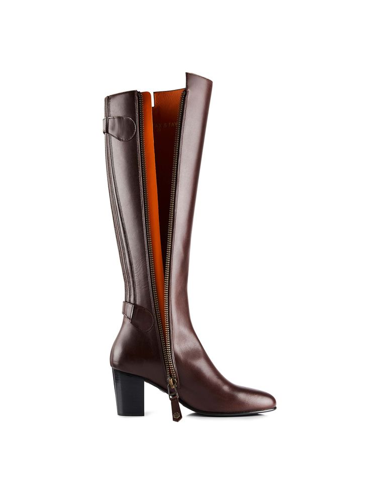 Dial up your style in one of our most sophisticated boots yet. Zip up the Upton for an instant confidence boost, knowing it’ll take you from meetings by day to meet-ups by night with effortless flair. Pair it with knitted dresses and black jeans alike and make a grey day a great day. 7cm block heel: stand out from the crowd Leather exterior: luscious leather Fully leather-lined interior: the highest quality, inside and out Elasticated stretch panel: perfectly form-fitting around your leg Leather Smaller Calves, Tall Heeled Boots, Boot Tree, Fairfax And Favor, Long Boots, Leather Shops, Tall Boots, Stand Out From The Crowd, Knee High Boots