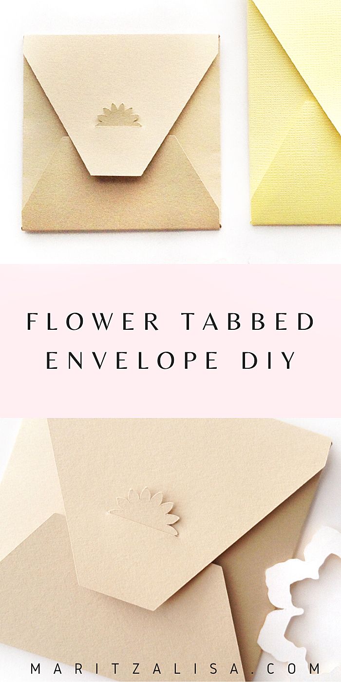 three envelopes with the words flower - labeled envelope diy