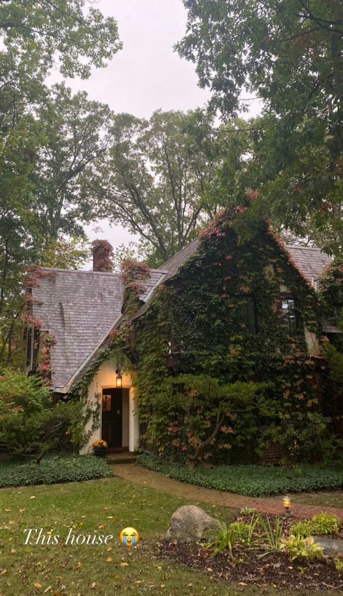 a house covered in vines and ivys