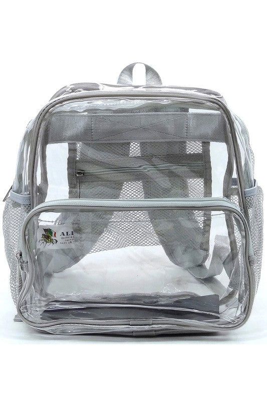 See Thru Clear Bag Backpack School BagHigh quality Transparent materialFaux vegan leatherZip top closureSilver-tone hardwareAdjustable shoulder strapClear bag for stadium (stadium approved)L 11.5 * H 12 * W 4Imported Lighting Gifts, Backpack School, Transparent Material, Clear Bag, Clear Bags, 50th Gifts, Affordable Clothes, School Bag, Backpack Purse