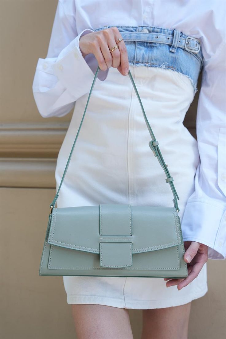 Mint Rectangle Bag bag LUNARITY GARAGE Trendy Light Green Bag For Everyday Use, Chic Baguette Bag For Travel, Chic Rectangular Baguette Bag For Travel, Chic Travel Baguette Bag With Rectangular Case, Green Rectangular Baguette Bag For Travel, Green Square Baguette Bag For Travel, Trendy Rectangular Box Bag For Spring, Green Baguette Bag For Daily Use In Spring, Trendy Spring Rectangular Box Bag