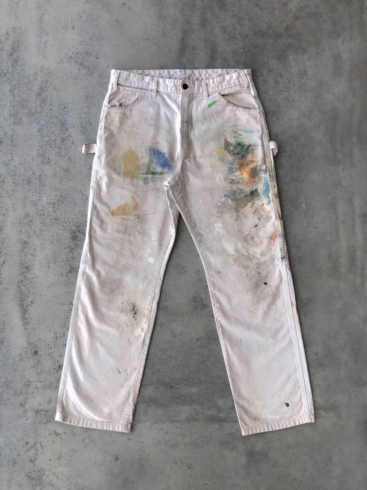 White Painters Pants Outfit, Painters Clothes, Brain Illusions, White Painters Pants, Painter Outfit, Dickies Painter Pants, Painter Pants, Painters Pants, Men's Bottoms