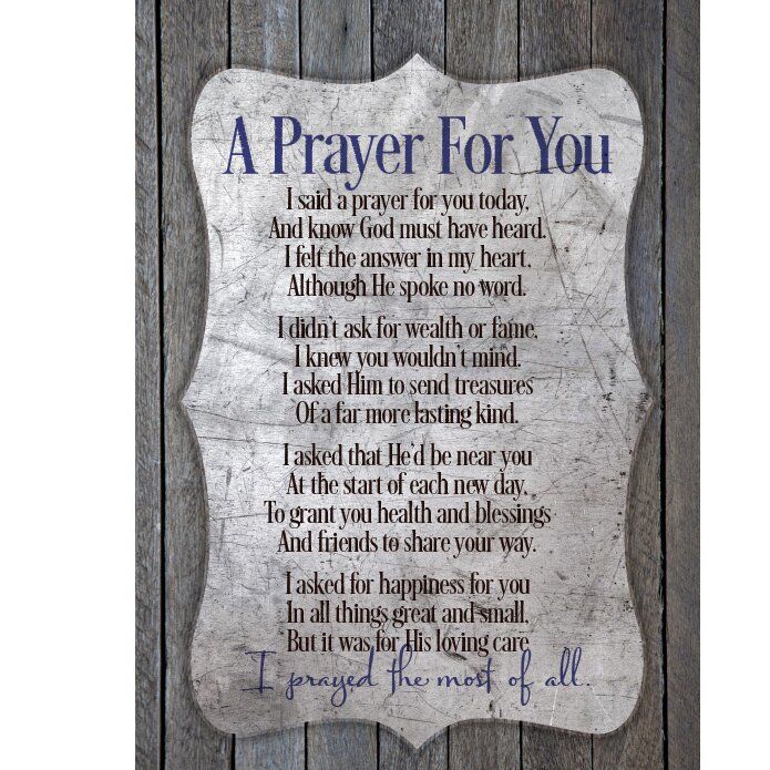 a prayer for you on a wooden fence