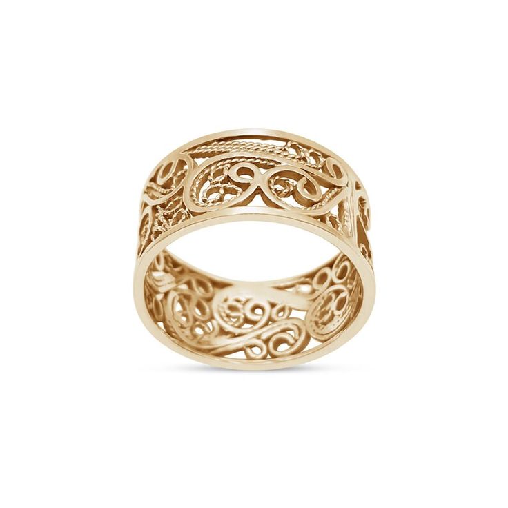 14K Yellow Gold Filigree Wedding Band | Etsy Elegant 14k Gold Rings With Intricate Design, Elegant Yellow Gold Wedding Jewelry With Intricate Design, Yellow Gold Filigree Jewelry Ring, Fine Jewelry In 14k Gold With Intricate Design, Elegant 14k Gold Ceremonial Rings, Elegant Ceremonial Rings In 14k Gold, Wedding Jewelry With Intricate Design In 14k Gold, 14k Gold Wedding Jewelry With Intricate Design, 14k Gold Jewelry With Intricate Design For Wedding