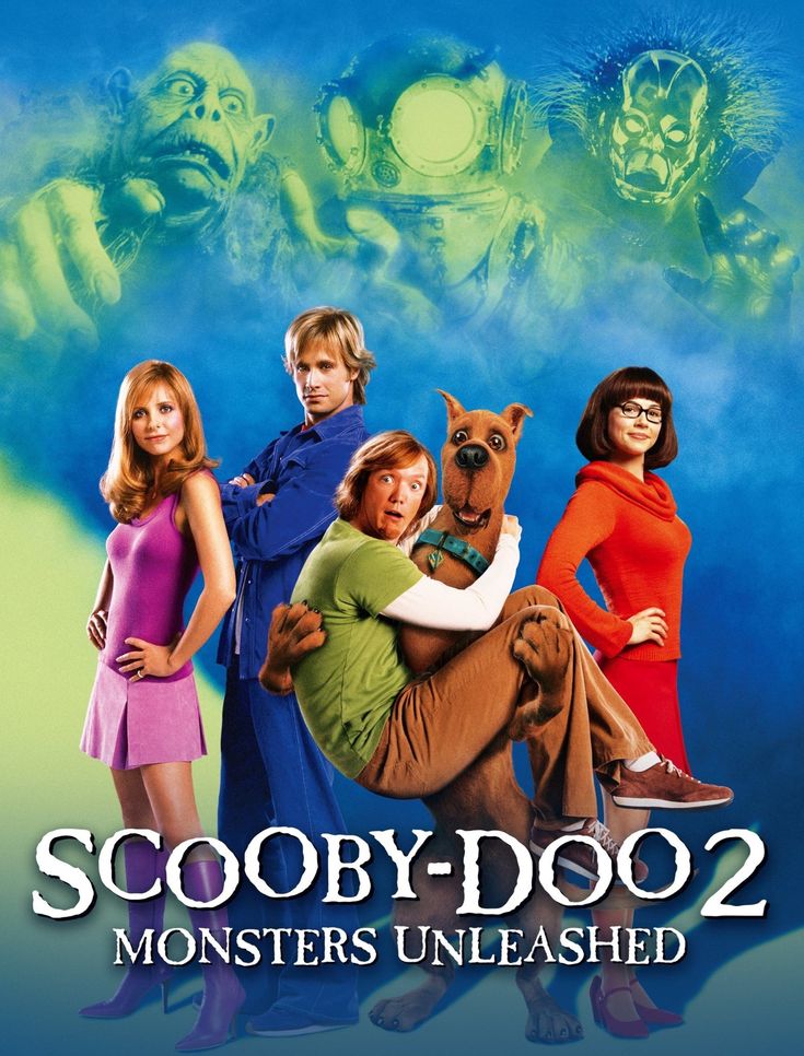 the poster for scooby doo 2 monsters unleashed, starring actors