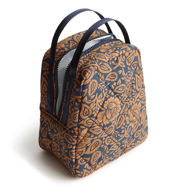 Introducing our Lunch Bag, the perfect companion for keeping your meals fresh and stylish on the go. Whether you're heading to work, school or a picnic in the park, our lunch bag offers the ideal solution for carrying your favorite snacks and meals with ease. Vera Bradley Lunch Bag in Lotus Montage Roasted Pecan Brown Practical Lunch Bag With Zipper, Practical Lunch Bag With Zipper For Everyday, Eco-friendly Bags For Back To School Travel, Daily Use Backpack Lunch Bag With Zipper, Practical Lunch Bag With Zipper For Travel, Eco-friendly Travel Bags For Back To School, Functional Lunch Bag With Zipper, Travel Tote Lunch Bag With Zipper Closure, Travel Lunch Bag With Zipper Closure