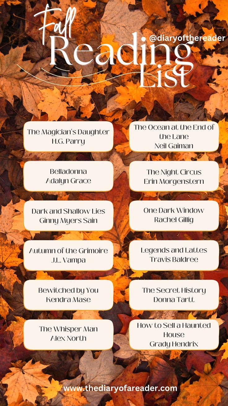 diary of a reading fall reading list Fall Reading Challenge, Reading Checklist, Books Recommendation, Reading Aesthetics, Autumn Reading, Challenge List, Fall Reading List, Library Quotes, Teaching Themes