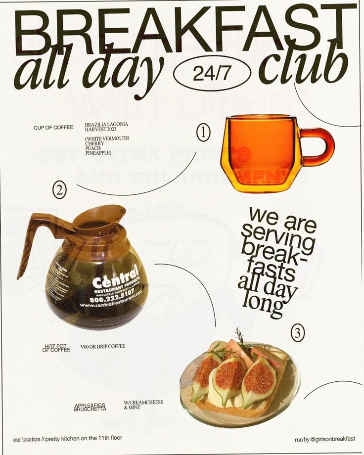 an advertisement for coffee with figurines and other things in the background, including a pitcher