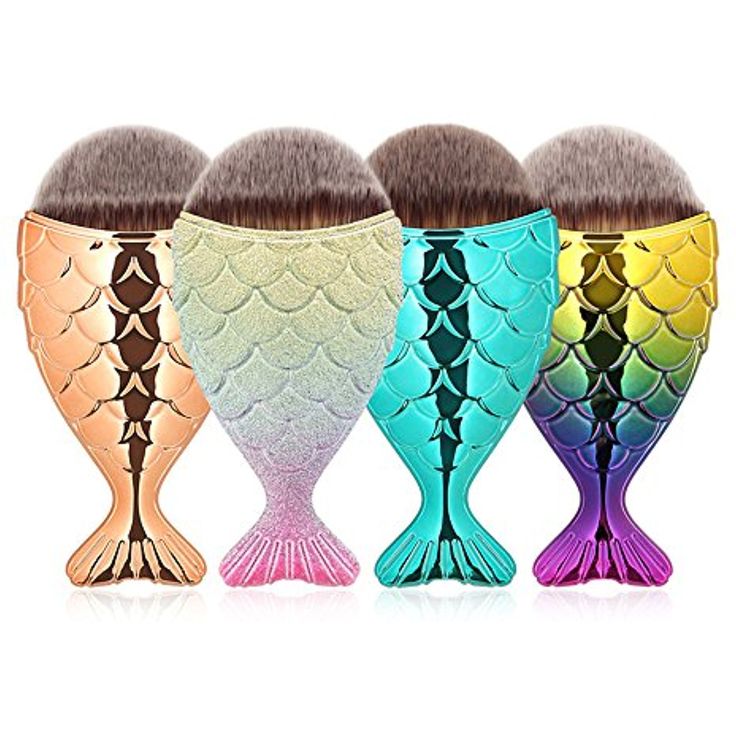 Makeup Brushes set Beauty Tool Cinidy 4pcs Fish Scale Fishtail Bottom Powder Foundation Blush Contour Cosmetic Brush *** Want additional info? Click on the image. (This is an affiliate link) #MakeupBrushesTools Fish Makeup, Mermaid Makeup Brushes, It Cosmetics Foundation, Cosmetic Kit, Silicone Makeup, Blush Powder, Batons Matte, Makeup Brush Storage, Makeup Brush Set Professional