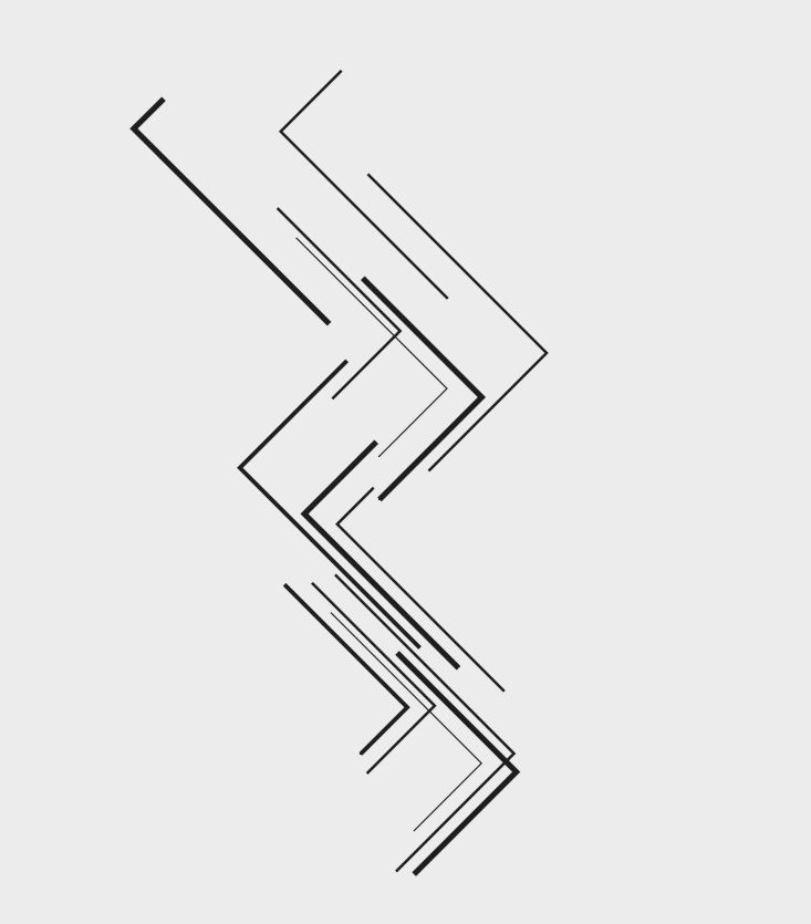 an abstract black and white line art design