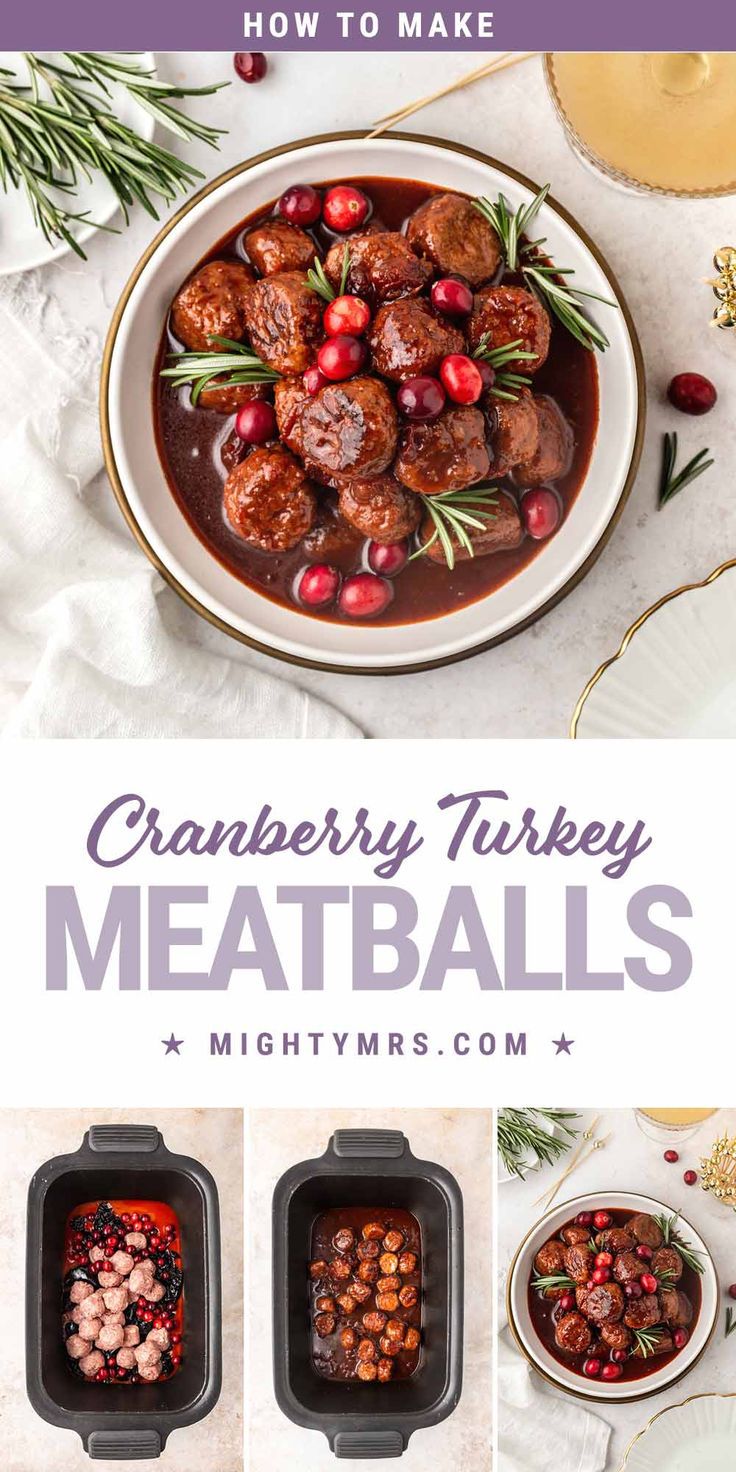 How to Make Cranberry Glazed Turkey Meatballs Slow Cooker Pudding Recipes, Cranberry Glazed Turkey, Glazed Turkey Meatballs, Glazed Turkey, Cranberry Turkey, Warm Desserts, Crockpot Turkey, Appetizer Meatballs, Tasty Meatballs