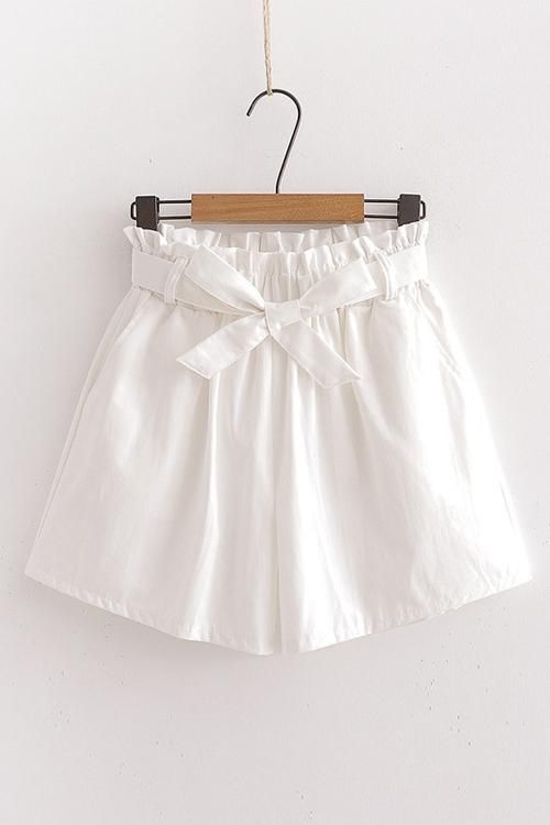 Bow Tie Elastic Waist Shorts Paperbag Shorts, Bow Shorts, V Neck Bodysuit, Getting Better, Pleated Maxi, Elastic Waist Shorts, High Waisted Shorts Denim, Drawstring Shorts, Mini Dress With Sleeves