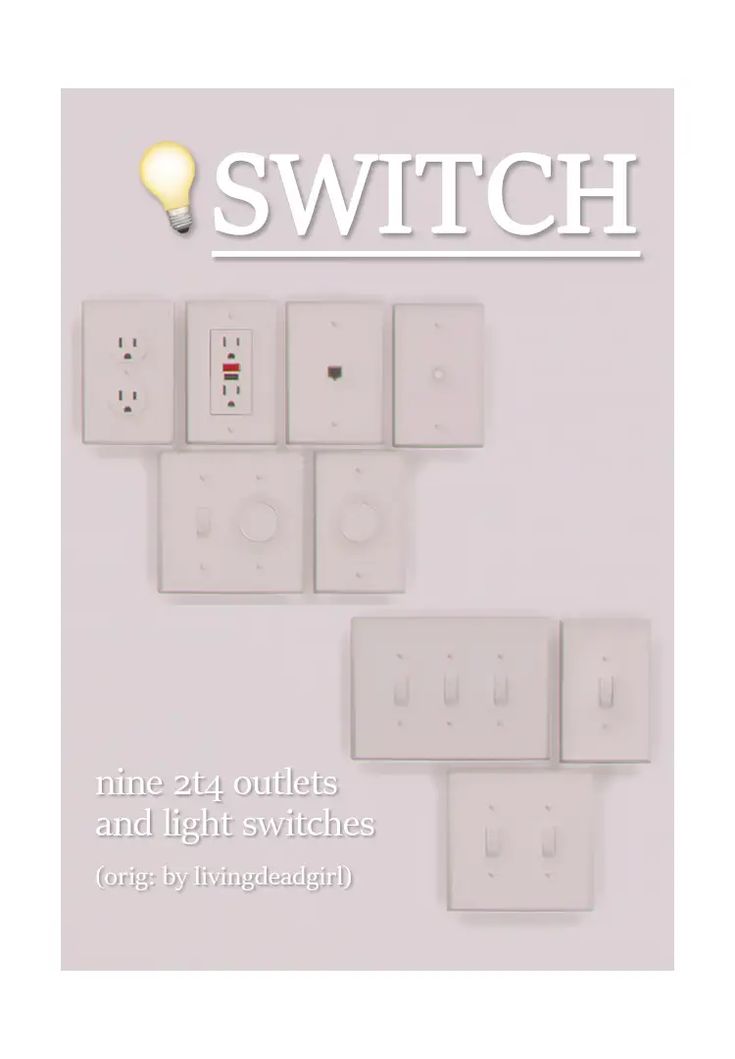 the front cover of switch magazine, featuring four different outlets and one light bulb on each side