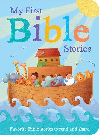 the children's book cover for my first bible stories