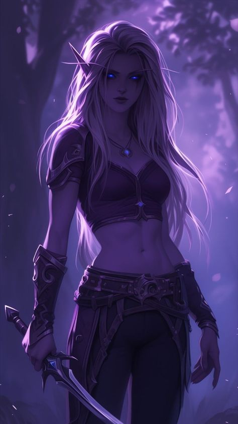 Frost Mage Art, Elf Woman Art, Night Elf Female, Dragon Human Form, Dark Elf Female, Mroczny Elf, Weiblicher Elf, Characters From Movies, Elves Fantasy