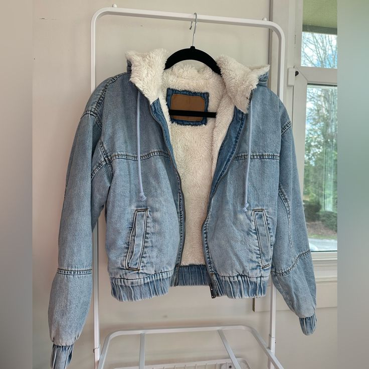 New Without Tags Super Cute Details And Wash Never Worn American Eagle Outfitters, American Eagle, Bomber Jacket, Jackets & Coats, Super Cute, Jackets For Women, Tags, Women Shopping, Blue