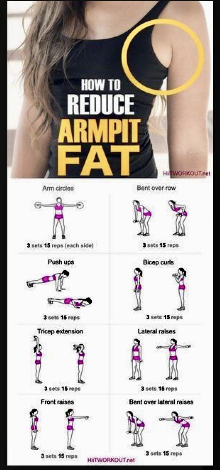 Arm Fat Exercises, Lose Arm Fat Fast, Arm Training, Armpit Fat Workout, Lose Arm Fat, Armpit Fat, Arm Fat, Weight Workout Plan, Trening Abs