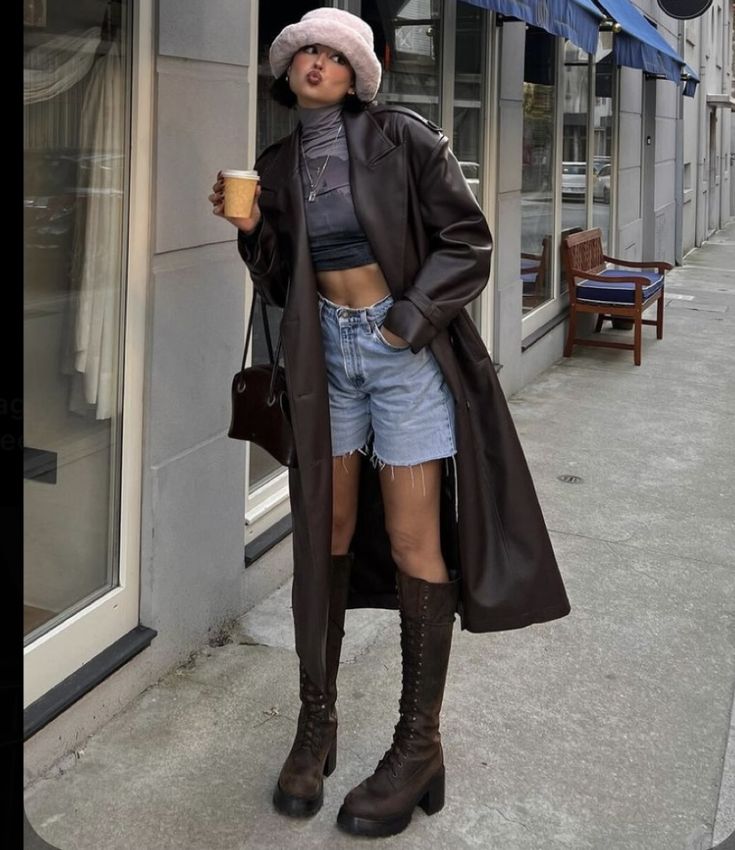 Cold Outfits, Looks Street Style, Outfits With Hats, Fashion Fits, Outfit Inspo Fall, Mode Streetwear, Mode Vintage, Fashion Mode, Fesyen Wanita