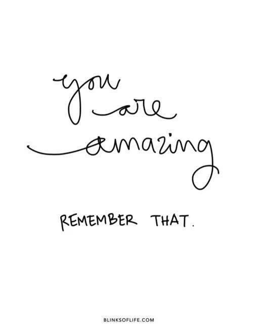 a handwritten message with the words you are amazing, remember that is written in cursive ink