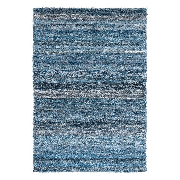 a blue and gray rug on a white background with an area rug in the middle