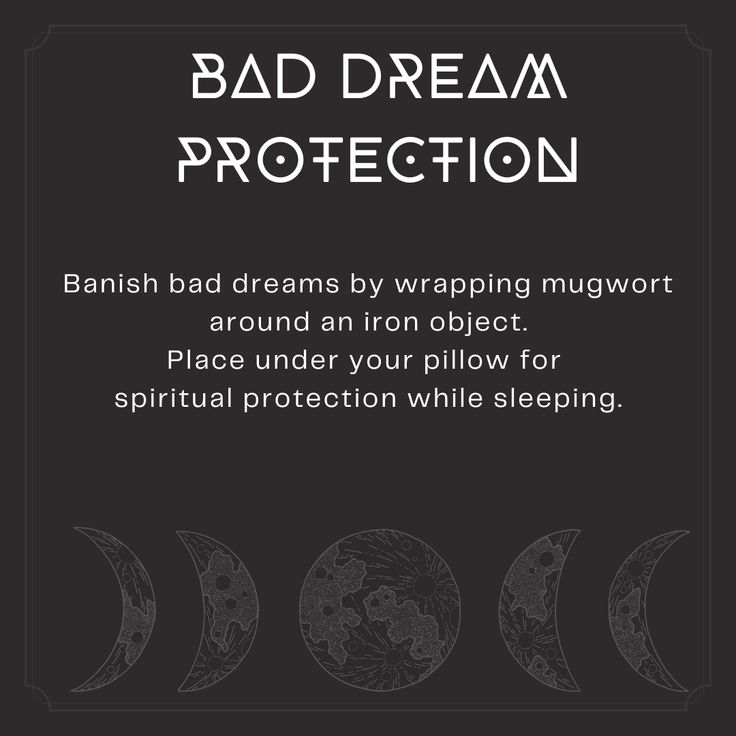 Protection From Nightmares, Bad Dreams Spell, Dream Protection, Dream Spell, Halloween Spell Book, Halloween Spells, Bad Spirits, Easy Spells, Witch Spell Book